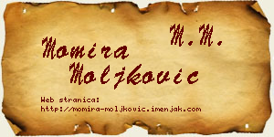 Momira Moljković vizit kartica